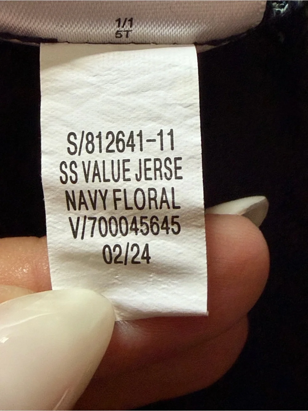 Old Navy Girls 5T Navy Floral Dress
